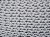 Cotton Knitted Pouffe 40 x 25 cm Light Grey CONRAD_813930