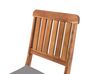 Set of 2 Acacia Garden Folding Chairs Dark Wood CENTO_691094