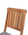 Conjunto de dos sillas de jardín madera de acacia marrón CENTO_691094