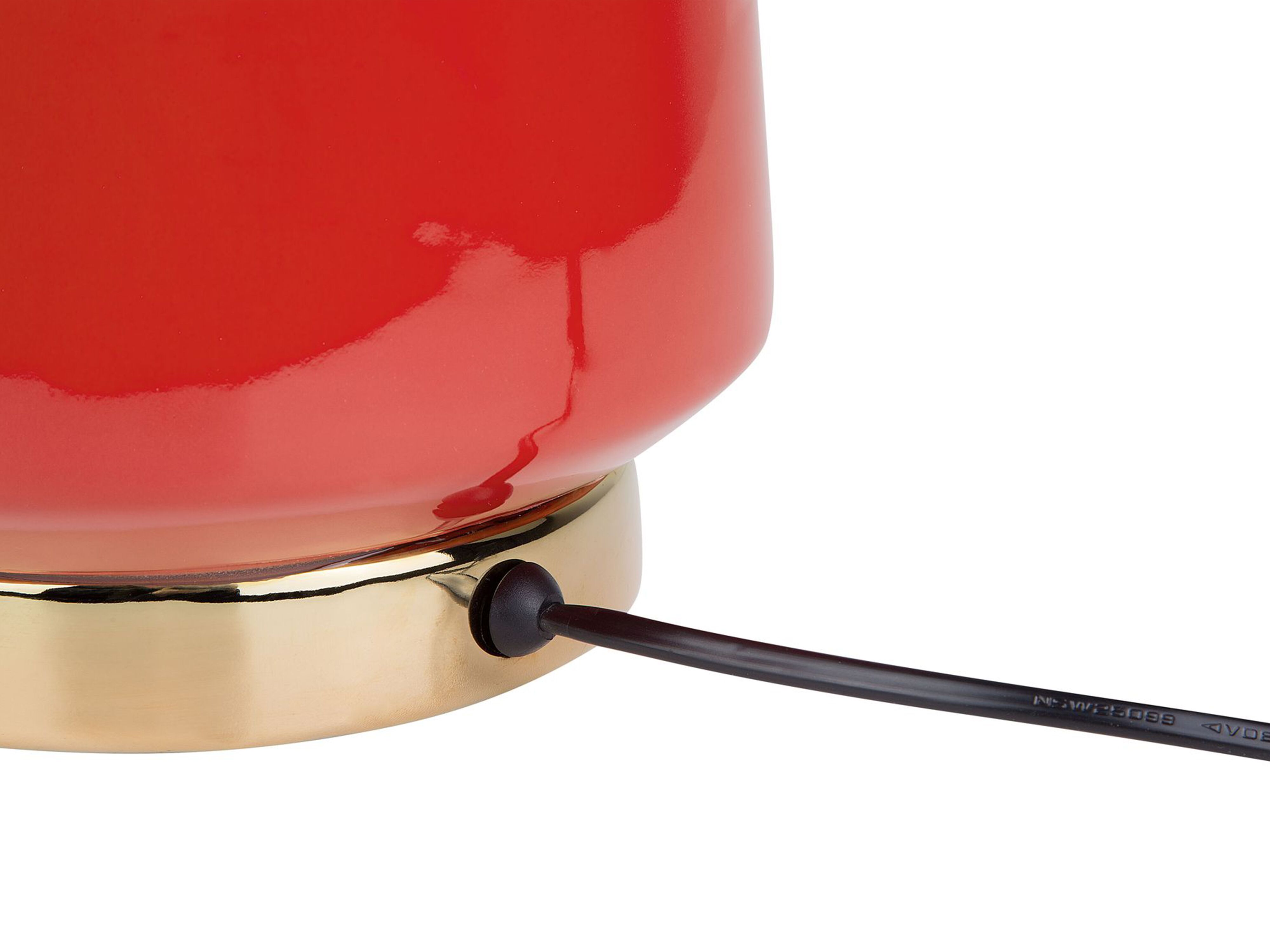 Lampa stołowa ceramiczna czerwona TRIVERSA