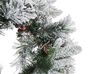 Weihnachtskranz weiss mit LED-Beleuchtung Schnee bedeckt ⌀ 55 cm WHITEHORN_813265