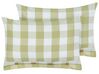 Set of 2 Cushions Checked 40 x 60 cm Green TAMNINE_902313