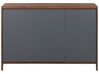 Sideboard dunkler Holzfarbton / grau 3 Türen MEDFORT_767400