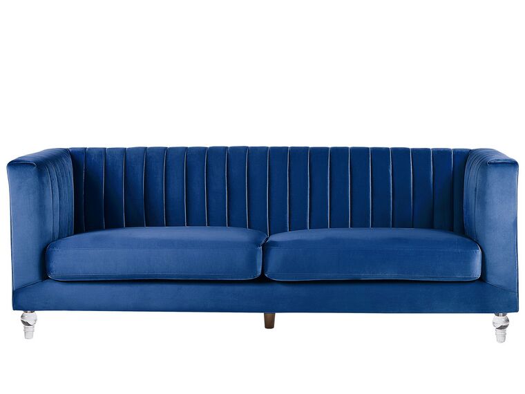 3-istuttava sohva samettinen sininen ARVIKA_806171