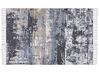 Teppich mehrfarbig 140 x 200 cm abstraktes Muster Fransen Kurzflor KONAKLI_817348