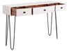 3 Drawer Mango Wood Console Table Off White MINTO_892087