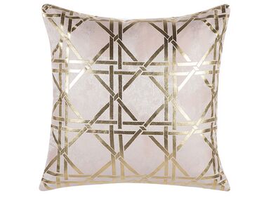 Cushion Geometric Pattern 45 x 45 cm Pink CASSIA 