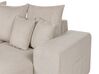 Canapé-lit d'angle à gauche avec rangement en velours côtelé taupe LUSPA_898687
