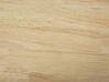 	Mesa de comedor extensible de madera de caucho clara/blanco 120/150 x 80 cm HOUSTON_785838