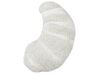Dekokissen Croissant-Form Baumwolle weiß 40 x 25 cm 2er Set SNOWDROP_906059