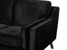 3 Seater Velvet Sofa Black LOKKA_705446