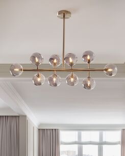 Riippuvalaisin 10 polttimoa teräs hopea RAMIS