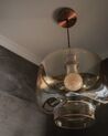 Lampe suspension cuivré en verre LANATA_913098