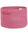 Set of 2 Cotton Baskets Pink CHINIOT_840474