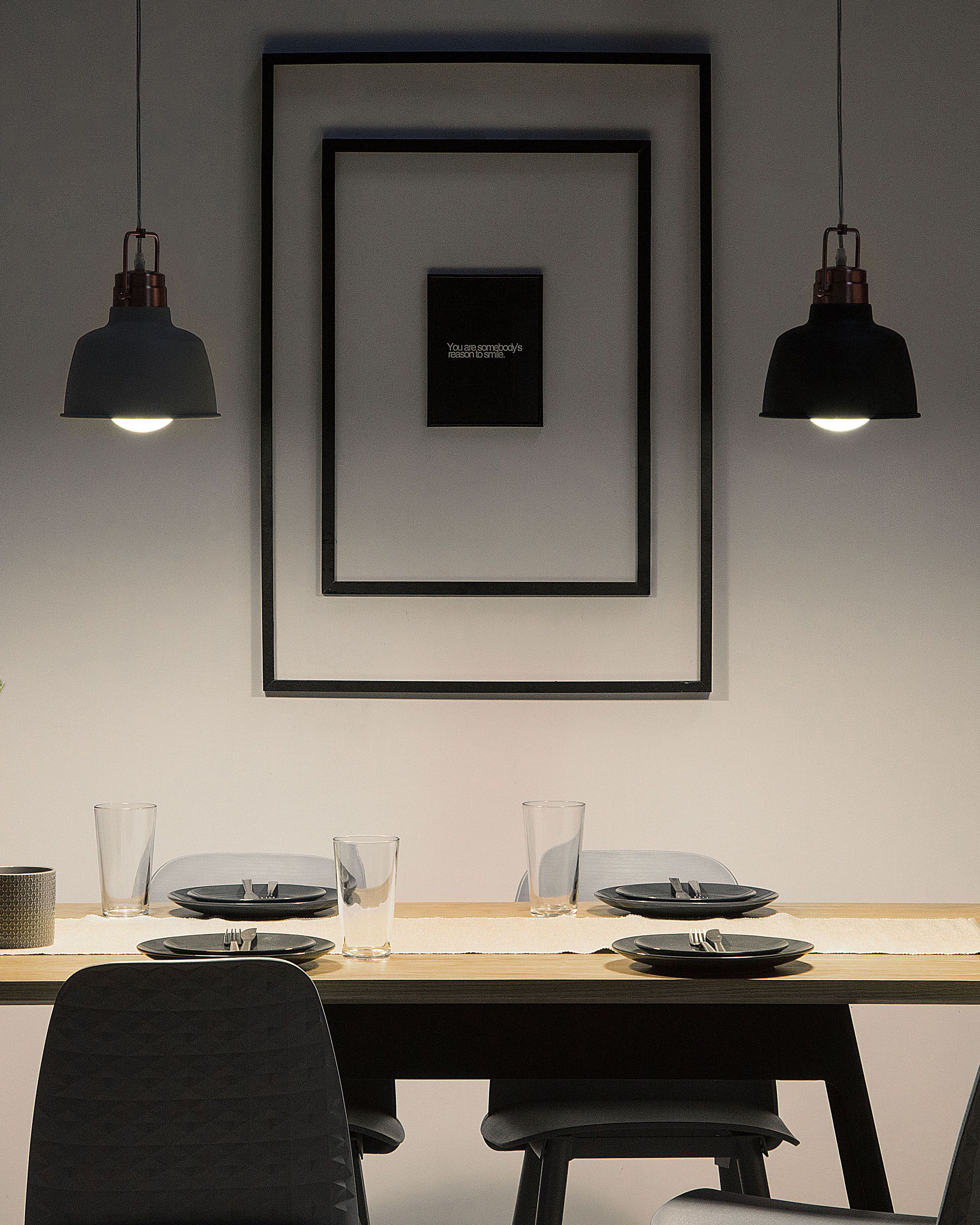 Candeeiro de teto preto e cor de cobre NARMADA