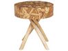 Mesa auxiliar de madera de teca clara ⌀ 50 cm THORSBY_737092