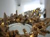 Weihnachtskranz weiss mit LED-Beleuchtung Schnee bedeckt ⌀ 70 cm SUNDO_837635