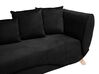 Right Hand Velvet Chaise Lounge with Storage Black MERI_749855