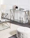 Glass Top Console Table Silver AUDET_857858