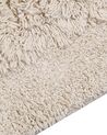 Teppich Baumwolle hellbeige 80 x 150 cm Fransen Shaggy BITLIS_837601