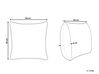 Conjunto de 2 almofadas de baixo perfil com enchimento de poliéster 50 x 60 cm TRIGLAV_882512