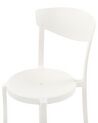 Sada 4 jídelních židlí plastových bílých VIESTE_809179