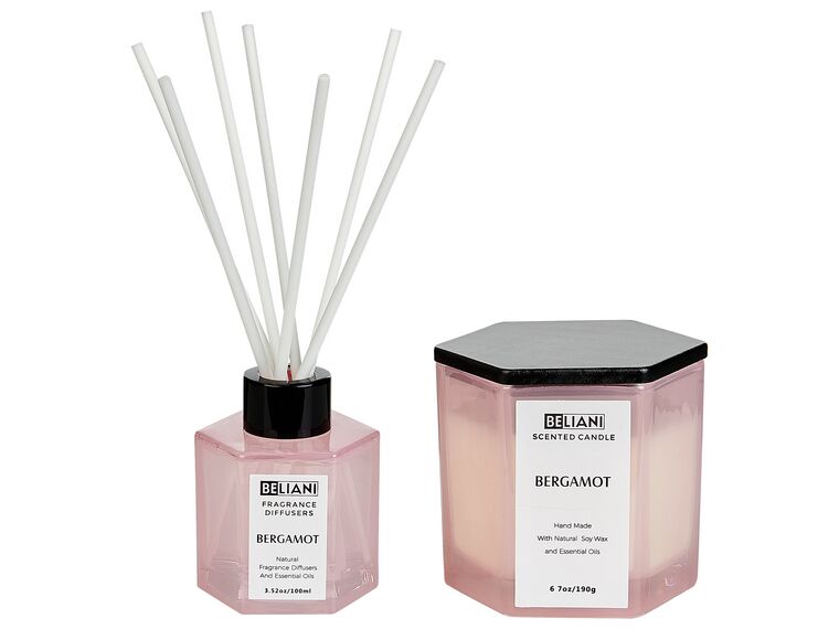 Soy Wax Candle and Reed Diffuser Scented Set Bergamot CLASSY TINT_874380