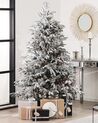 Künstlicher Weihnachtsbaum schneebedeckt 180 cm weiß BASSIE_783332