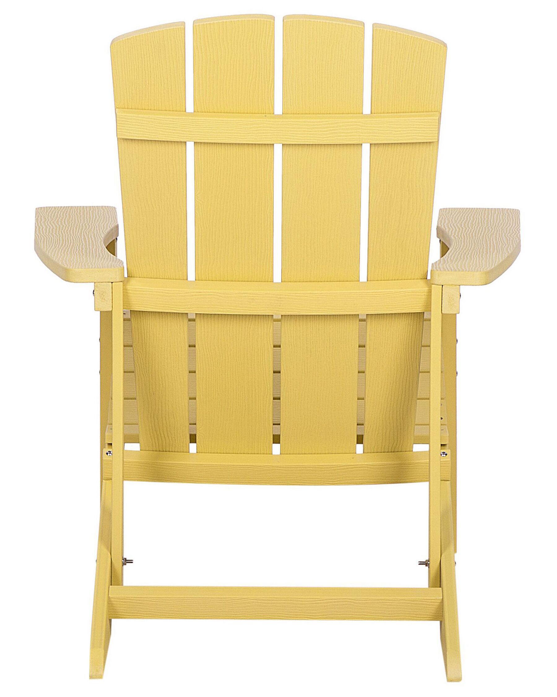 Garden Chair with Footstool Yellow ADIRONDACK Beliani.co.uk
