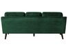 3-seters sofa fløyel smaragdgrønn LOKKA_704341