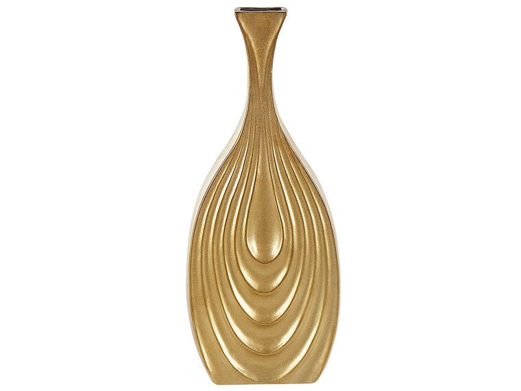 Dekoratívna terakotová váza 39 cm zlatá THAPSUS_818300