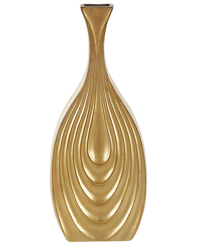 Decoratieve vaas goud keramiek 39 cm THAPSUS_818300