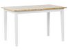 Extending Wooden Dining Table 120/150 x 80 cm Light Wood and White HOUSTON_785832