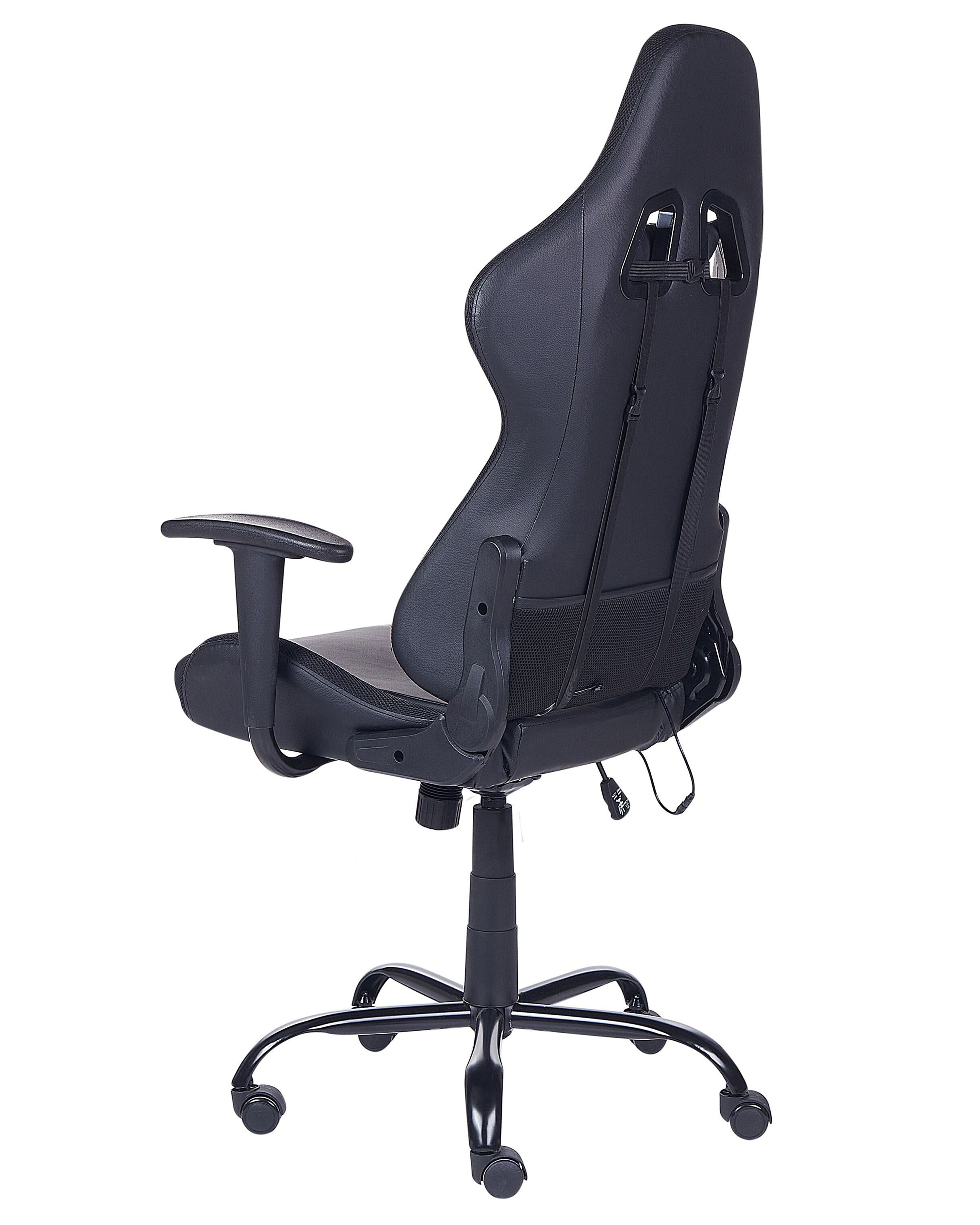 Cadeira gaming em pele sintética preta com iluminação LED GLEAM_852104