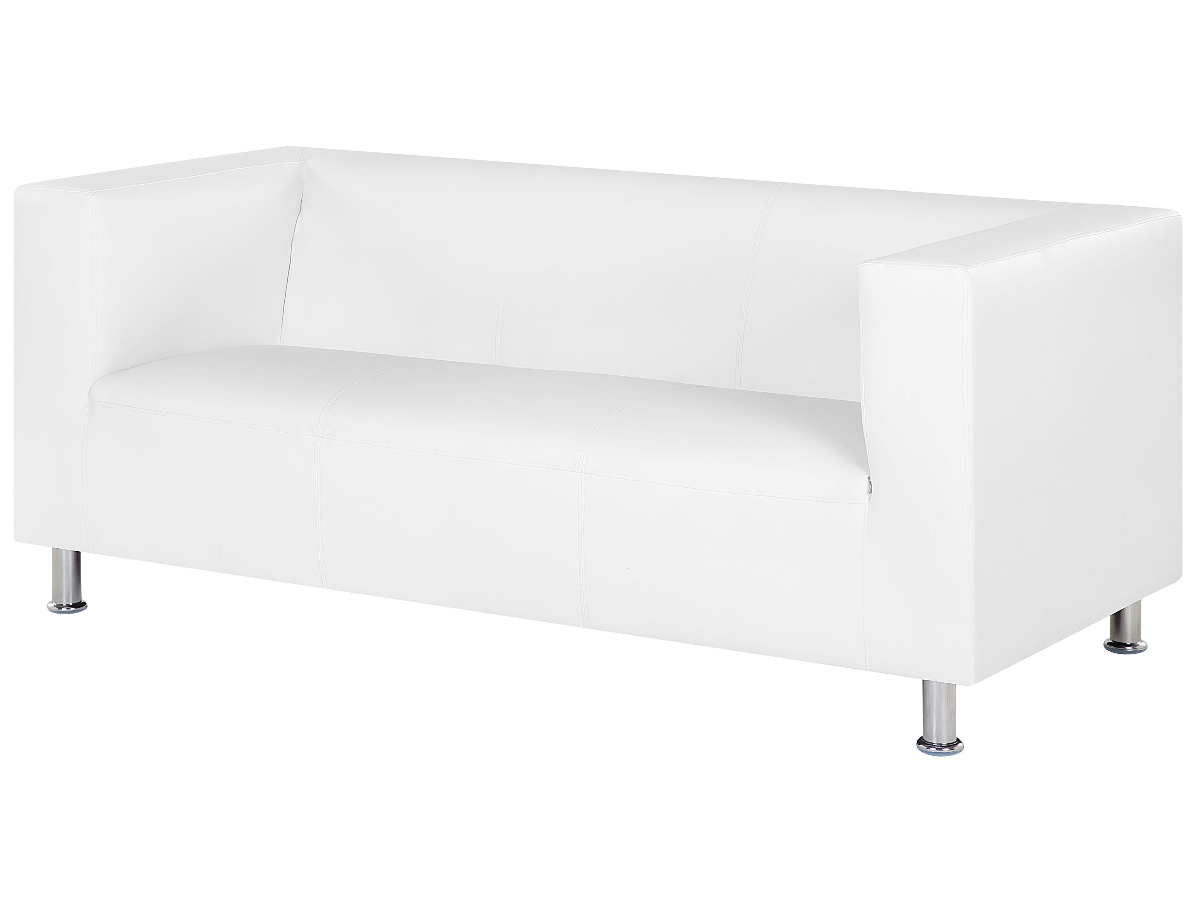 Sofa 3-osobowa ekoskóra biała FLORO