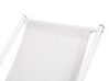 Liegestuhl Aluminium weiß Textilbespannung cremeweiß LOCRI_745405