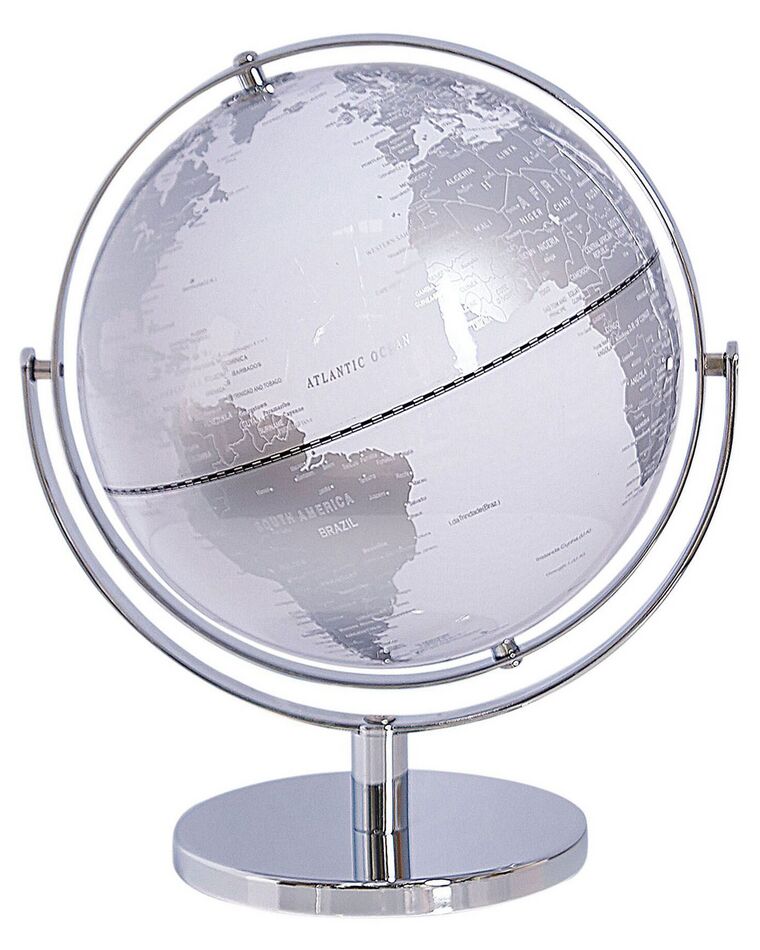 Decorative Globe 29 cm Silver DRAKE_784343