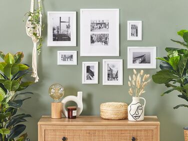 Wall Gallery of Landscapes 7 Frames White ZINARE