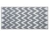 Outdoor Teppich grau 90 x 180 cm ZickZack-Muster zweiseitig Kurzflor SIRSA_716279