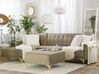 Right Hand Velvet Corner Sofa with Ottoman Sand Beige ABERDEEN_740128