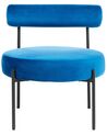 Zamatová stolička modrá ALPHA_860912