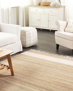 Matto juutti beige/pastellipinkki 160 x 230 cm MIRZA