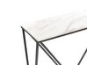 Console Table Marble Effect White with Black HAZEN_873127