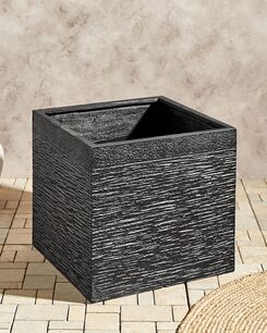 Kukkaruukku savikuituseos musta 50 x 50 x 46 cm PAROS Kukkaruukku savikuituseos musta 50 x 50 x 46 cm PAROS