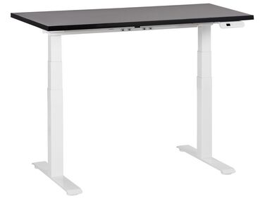 Elektrisk justerbart skrivebord 120 x 72 cm sort og hvid DESTINES