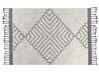Teppich Baumwolle weiß / schwarz 140 x 200 cm geometrisches Muster Kurzflor ERAY_843972