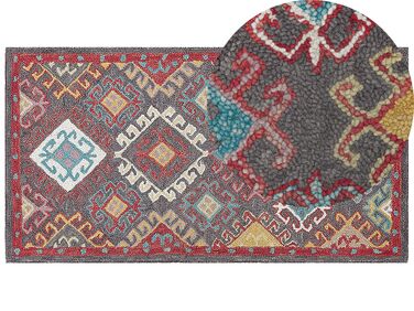 Teppich Wolle mehrfarbig 80 x 150 cm Kurzflor FINIKE