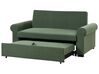 Sofá-cama de 2 lugares em tecido verde escuro SILDA_902549