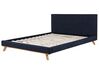 Bed chenille donkerblauw 180 x 200 cm TALENCE_732390