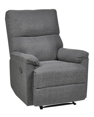 Fabric Recliner Chair Grey EVERTON